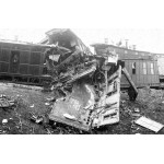 Вагон после крушения поезда 17 октября 1888 года